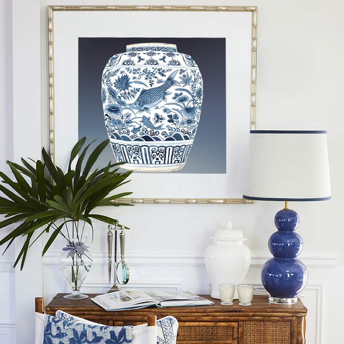 Ginger Jar I in Denim Blue | Shop classic Ginger Jar Art Prints Online